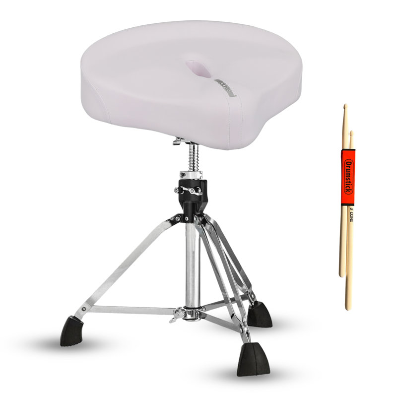  Tabouret de guitare robuste pivotant à 360 ° avec siège rembourré 4 po Drum Throne