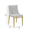 Chaise d'appoint en métal gris Yelissa