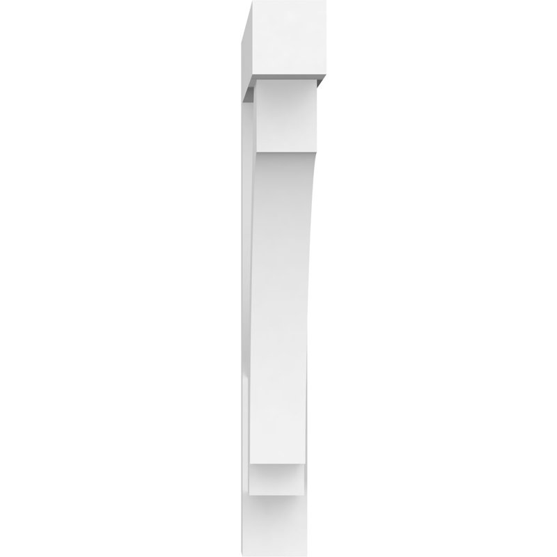 Support standard en PVC de qualité architecturale avec extrémités en bloc de l 3 po x P 24 po x H 24 po