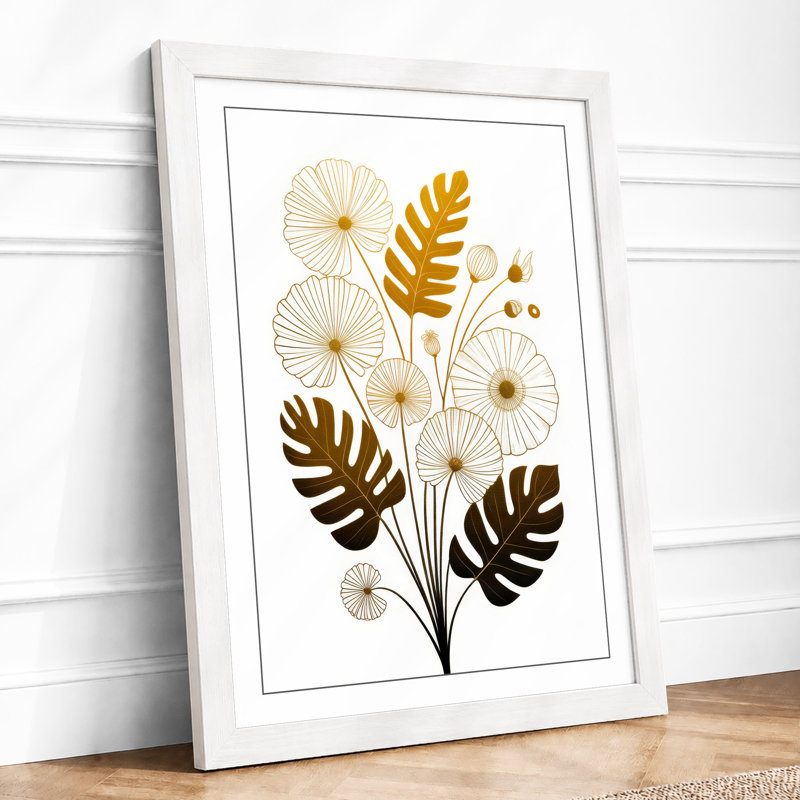Study Botanical - Framed Print, A2 - 59.4 x 42.0 cm, White