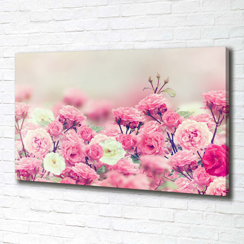 Flowers Of Wild Rose - No Frame Print on Canvas