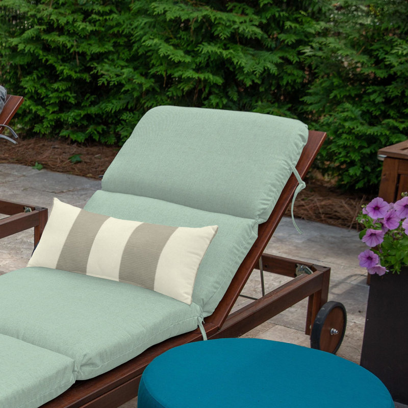 Coussin de chaise d'extérieur 1 pièce en tissu décontracté Sunbrella®, l 22,5 po x L 74 po, Toile spa Sunbrella®