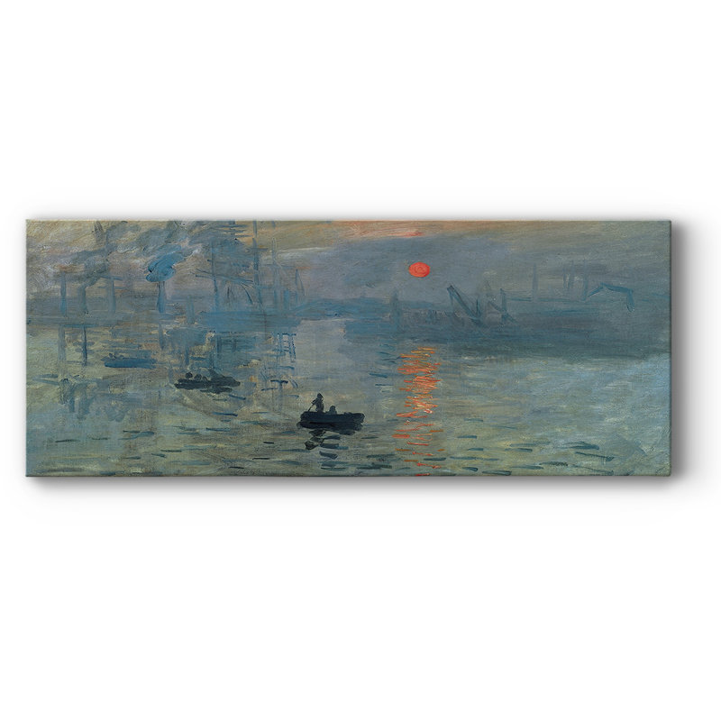 Lever de soleil par Monet sur toile, H 12 po x l 30 po x P 1,5 po