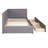 Upholstered Daybed With 2 Storage Drawers Twin Size Sofa Bed Frame No Box Spring Needed, Linen Fabric (Daybed)-609668591
