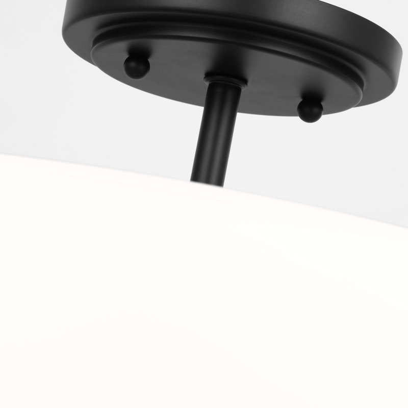 Elloise 2 Light Glass Semi Flush Mount, No