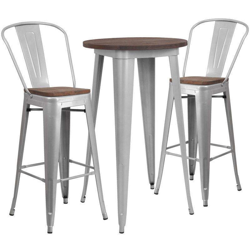 Chaises de restaurant modernes en métal à dossier en X (ensemble de 2) (ensemble de 2), Argent argent