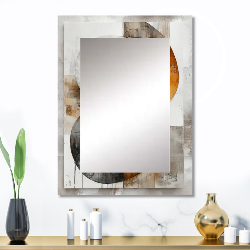 Automne Urban Jazz liquide encre II - miroir en spirale, miroir mural décoratif moderne, art imprimé en métal, 32 po x 24 po