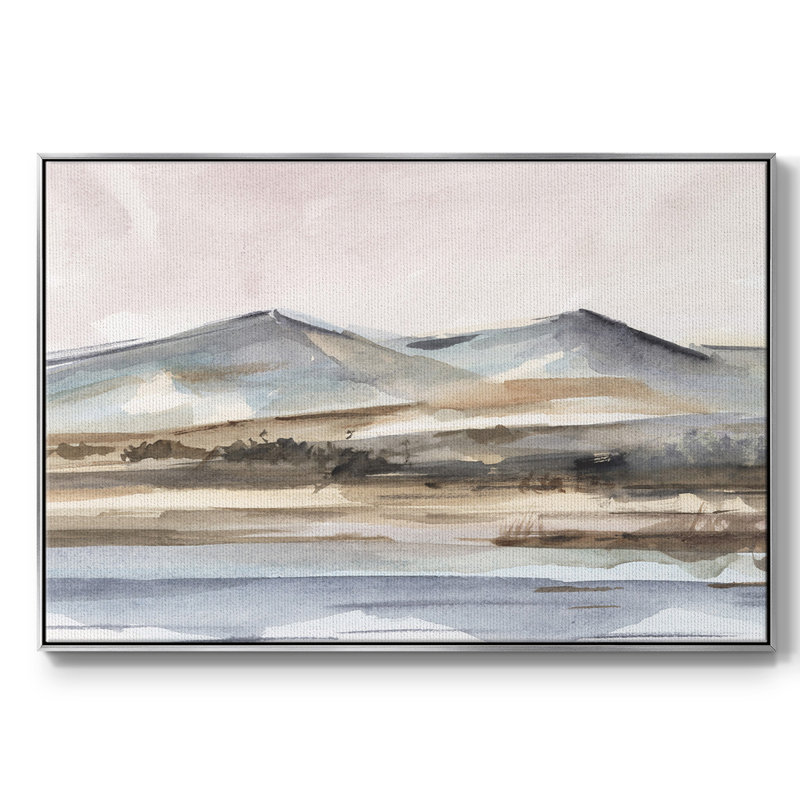 Autumn Mountain Valley II, reproduction d'art sur toile, H 27 po x l 41 po x P 2 po, Toile argentée avec cadre flottant