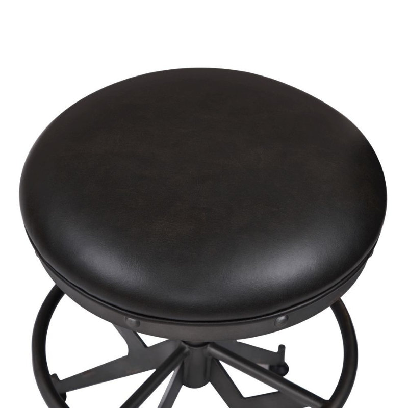 Amenata Swivel Upholstered Adjustable Height Counter Stool with Metal Frame