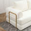 Canapé-lit convertible 79,5 po en velours côtelé beige avec coussins, sans assemblage-312312750