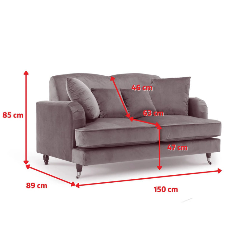 Letman Teddy Fabric Sofa, 2, White