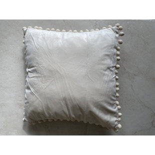  Pom Pom Solid Color Square Throw Cushion