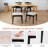 Solid Wood Dining Chairs With Curved Wide Backrest, Farmhouse Kitchen Side Chairs-999225194