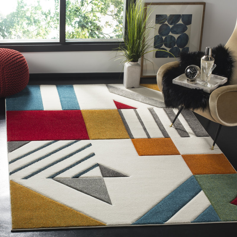 Vakhdank Geometric Area Rug, Rectangle 201 x 274 cm