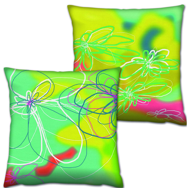 Housse et insert de coussin intérieur / extérieur en polyester / coton Divena