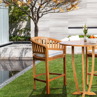 Meyer 30" A-Grade Teak Wood Patio Bar Stool by Bay Isle Home