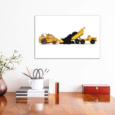 «Dump Truck Dirt on White» par Saint and Sailor Studios - reproduction de photo