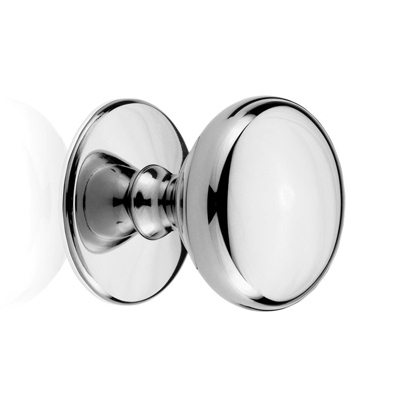 Poignée champignon Mulberry, Chrome brillant, H 1,26 po x l 1,25 po x P 1,25 po