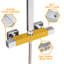 Black Thermostatic Shower Mixer Set Square Shower Kit 10 Inch Stainless Steel Overhead Shower Brass 38°C Thermostatic Valve-596509216
