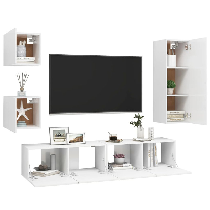 Blackshare Unfinished Entertainment Centre for TVs up to 88", White
