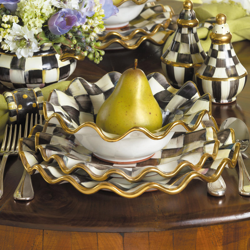 Courtly Check® Ceramic Fluted Dinner Plate