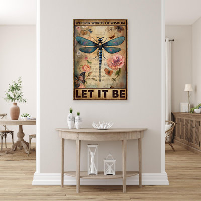 Libellule Let It Be 1 sur toile