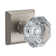 Crystal Single Dummy Door Knob with Traditional Square Rose