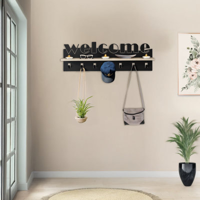 Portemanteau mural Welcome