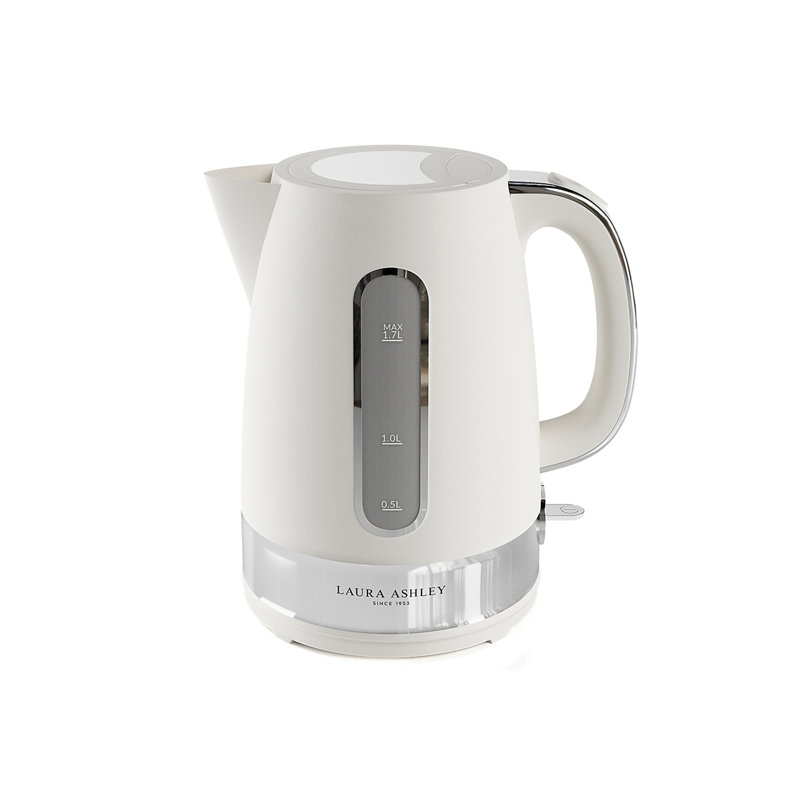 Laura Ashley 1.7L Jug Kettle Sage Leaf, Cotton White