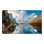 «Alpine Lake in Early Snow Mountain Vista», art mural sur toile