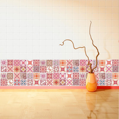 25.4cm W x 25.4cm L Vinyl Peel and Stick Mosaic Tile