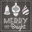 «All About the Holidays II BW» par Beth Grove - reproduction d'art sur toile tendue-48927630-48927626-10313622