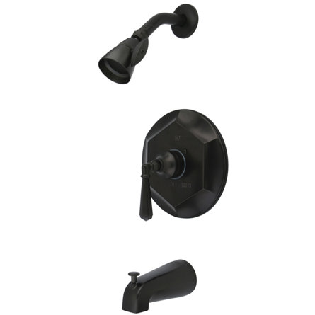 Volume Control Tub and Shower Faucet with Concord Lever Handles