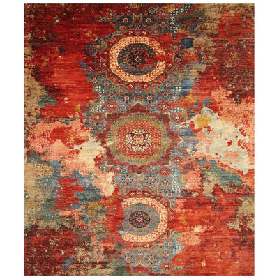Aryana Southwestern Hand-Knotted Wool MULTI Area Rug