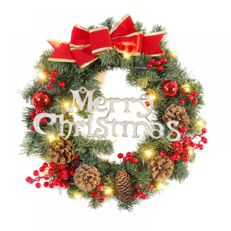 Faux Lighted 11.81'' Wreath