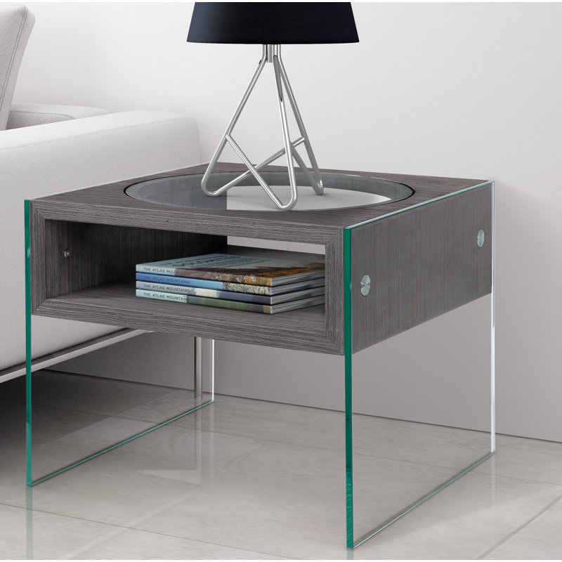Las Ventanas End Table, Gray