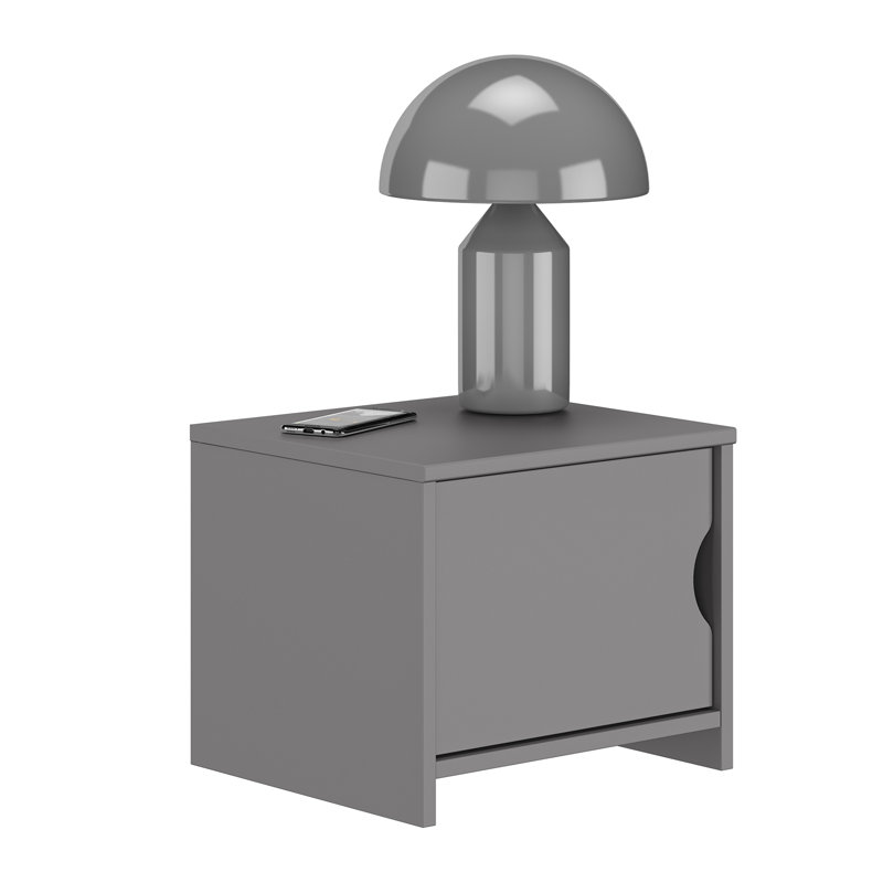 Jams 40 cm W Bedside Table, Moon Grey