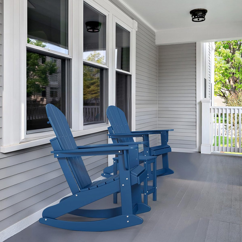 All Weather Adirondack Rocking Chair, Blue