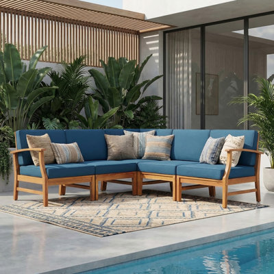 PERLA 5-PCS SOFA SET,GREEN