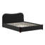 Lit plateforme tapissier avec tête de lit courbée, cadre de lit plateforme en bois moderne-157908000-157908002