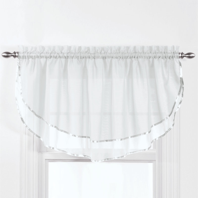 Cantonnière transparente 60 po Penobscot Elegance, Blanc
