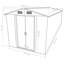 Celentano Galvanised Steel Garden Shed-475208836