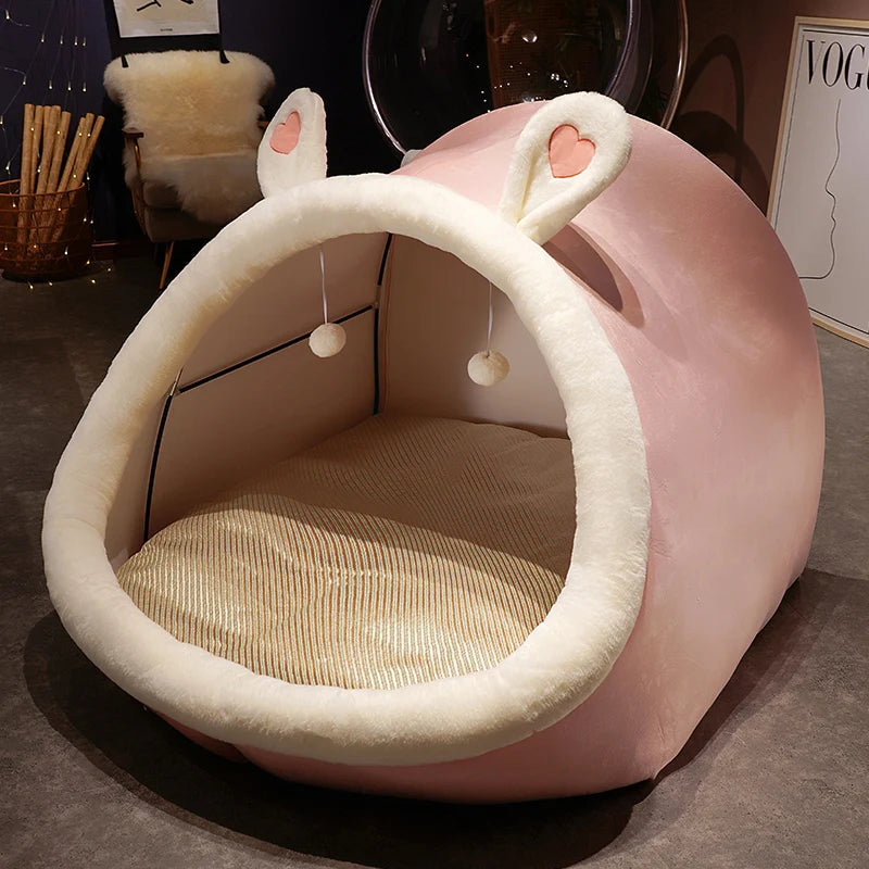 Alessia Plush Pet Bed, Pink