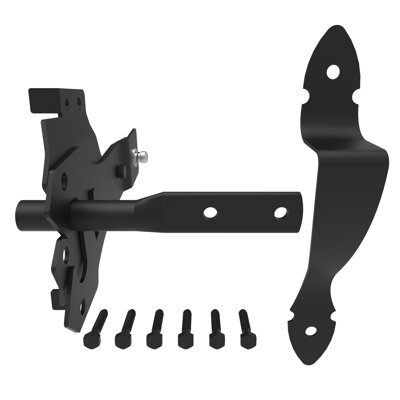 Contemporary Post Latch with Handle Stainless Steel
