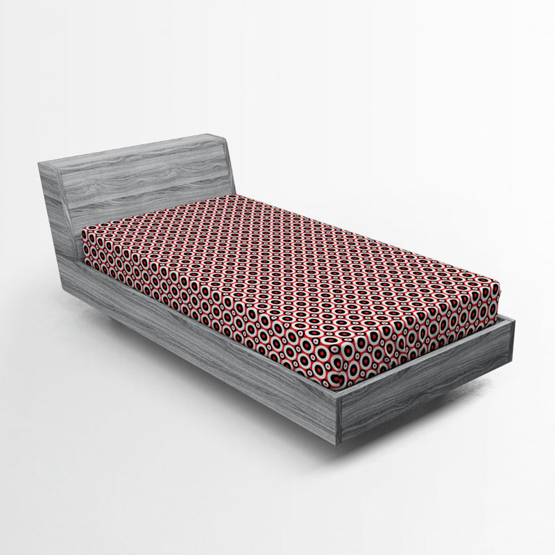 Microfiber Polka Dots Fitted Sheet, Twin Fitted Sheet