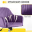 Chaise basse en velours, réglable, mauve