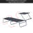 Adjustable Grey Beach Lounge Chair With Folding Function And High Fabric - For Camping, Hiking, Backyard Foldable