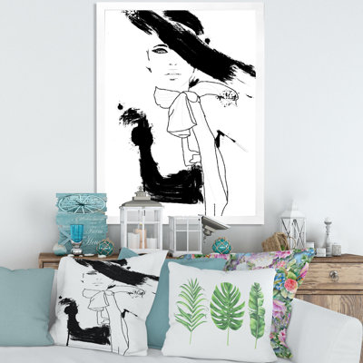 " Beautiful Model Haute Couture Fashion Woman II " Painting Print