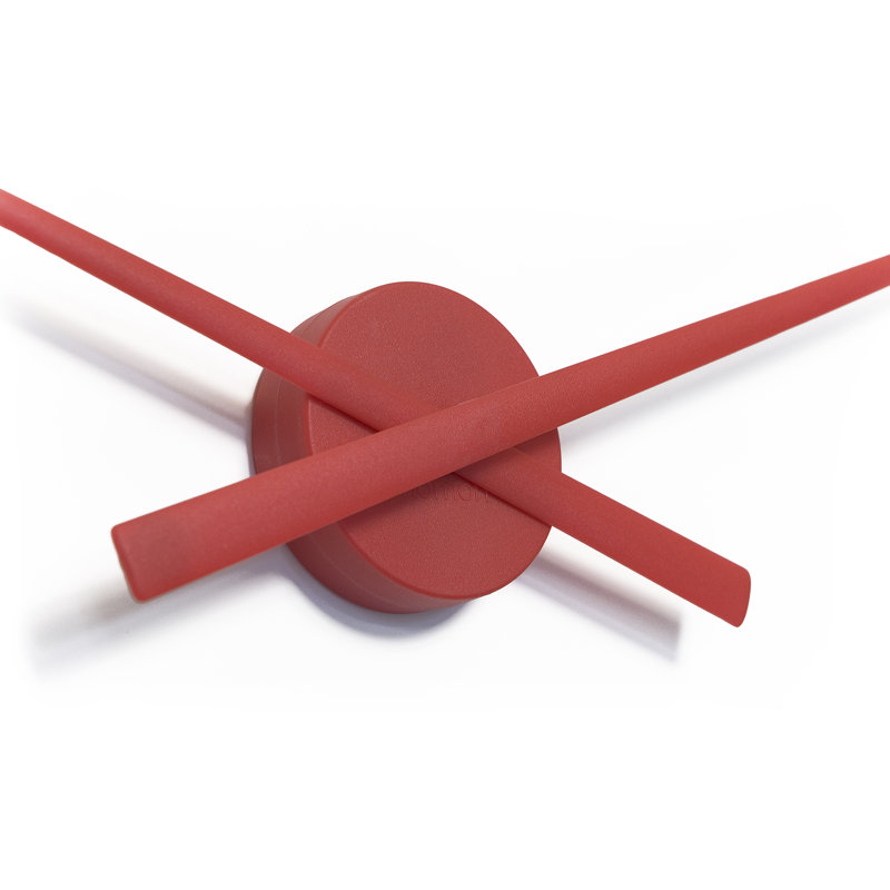 OJ Analog Wall Clock, Red, Large