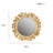 Gingko Leaf Round Wall Mirror 30.5"